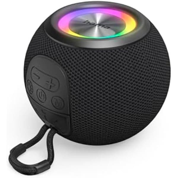 Bluetooth-högtalare - HAMA - Ball Shape-högtalare - 5W - 5 ljuslägen - Svart