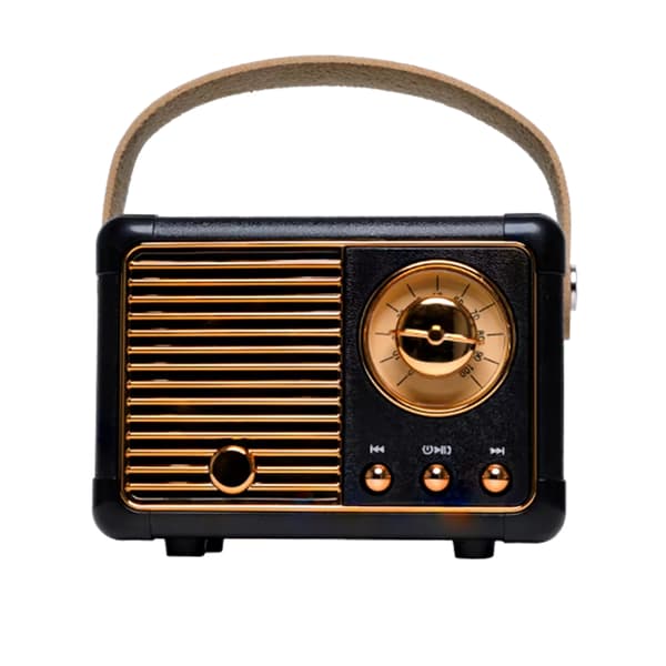 Denver Retro Bluetooth-kaiutin BTP-203B, jossa on 30 W maksimiteho ja Bluetooth 5.0 - Svart