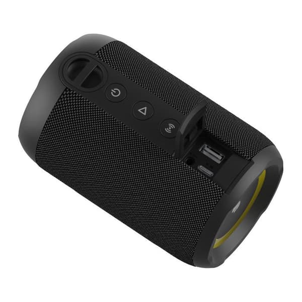 NGS ROLLER FURIA 2 TINY BLACK: Trådlig högtalare 20W. Vattentålighet IPX7, Kompatibel med BT/TWS/AUX IN. BATTERI 7H. LED. Svart.