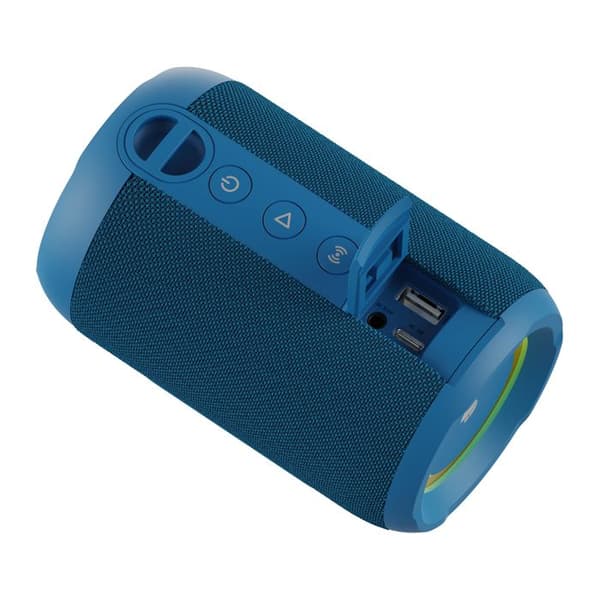 NGS ROLLER FURIA2 TINY BLUE: Trådligt högtalare 20W. IpX7-vattentålighet. Kompatibel med BT/TWS/AUX IN. BATTERI 7H. LED. Blå.