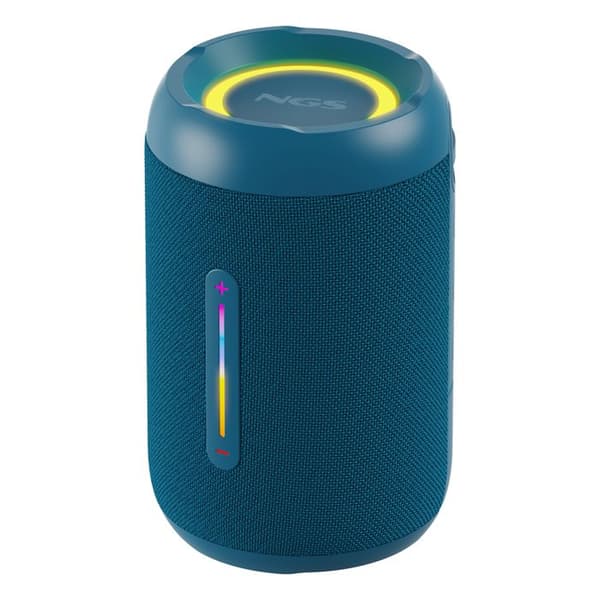 NGS ROLLER FURIA2 TINY BLUE: Trådligt högtalare 20W. IpX7-vattentålighet. Kompatibel med BT/TWS/AUX IN. BATTERI 7H. LED. Blå.