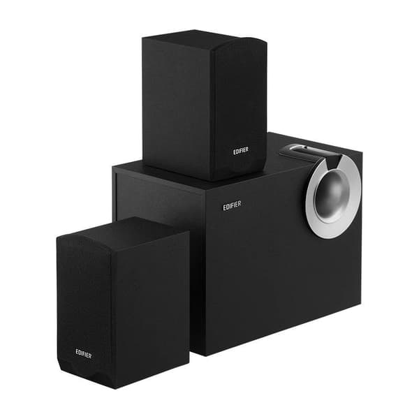 BOXE EDIFIER 2.1, RMS:   34W (2 x 8W, 1 x 18W), bluetooth, volum, bass; raport semnal-zgomot: #25dBA, frecventa raspuns - sateliti: 210Hz - 20kHz, bla