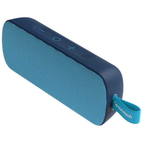 Sunstech Brick Large Portable TWS-högtalare 10W vattentät IPX7 FM-radio, Bluetooth V5.0, MP3-spelare med minneskort, vit färg Blå