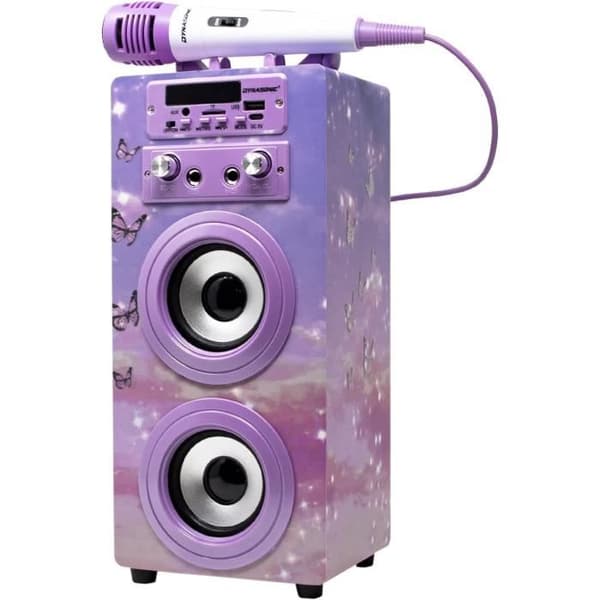 DYNASONIC Bluetooth-portabel högtalare med karaoke-läge och mikrofon