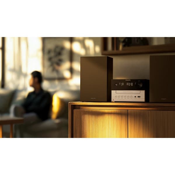 Philips TAM3205MKII/12 mikroanlæg, sort / sølv
