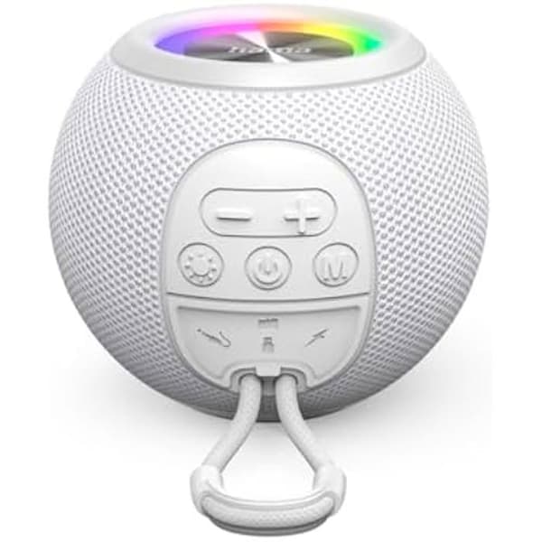 Bluetooth-högtalare - HAMA - Ball Shape-högtalare - 5 ljuslägen - 5 W - Vit