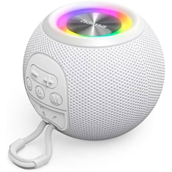 Bluetooth-högtalare - HAMA - Ball Shape-högtalare - 5 ljuslägen - 5 W - Vit Vit