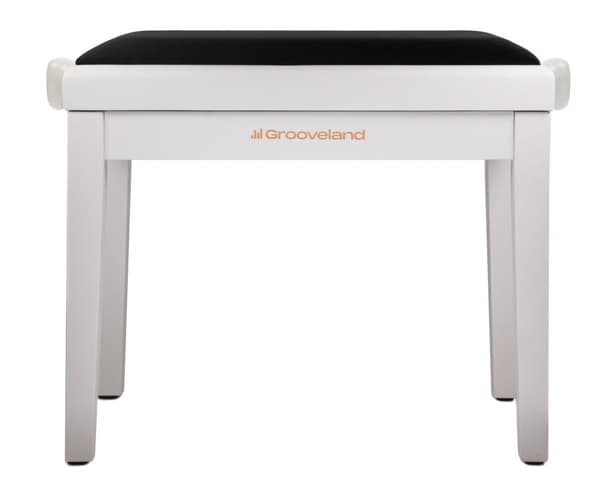 Grooveland KB200 pianopenkki (mattavalkoinen, musta istuin)