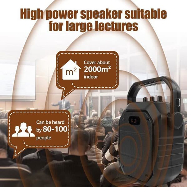 Retekess TC102 Mikro Huvudset, Bärbart Ljudsystem 30W (500-540MHz), För Konferenser, Presentationer och Evenemang