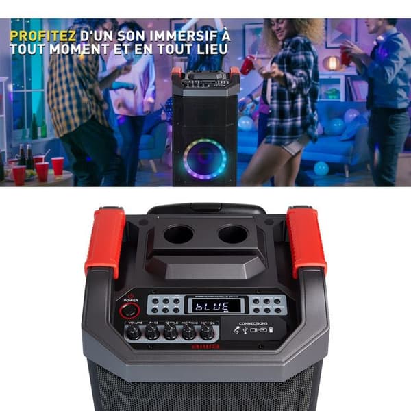 Bärbar högtalare - AIWA - 80W - Bluetooth - Handsfree - Batteritid 8h