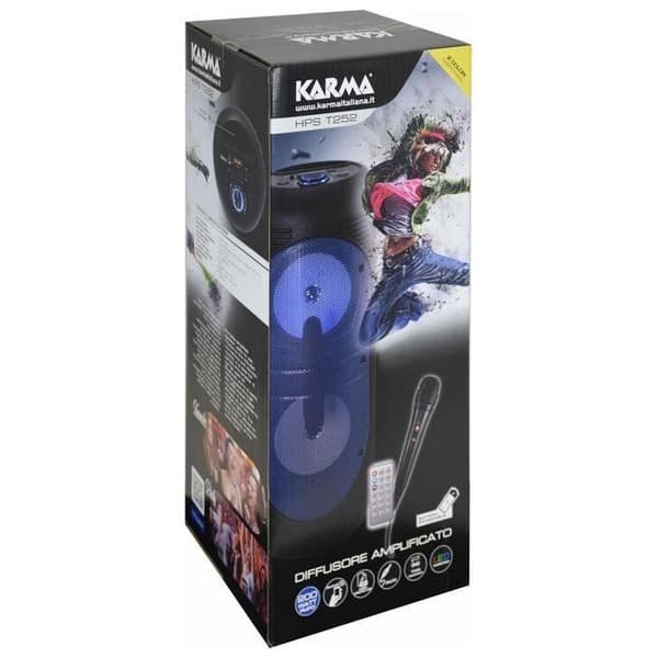 Aktiv högtalare - Karma - HPS T252R - 200 W - Röd - Bluetooth - Karaoke