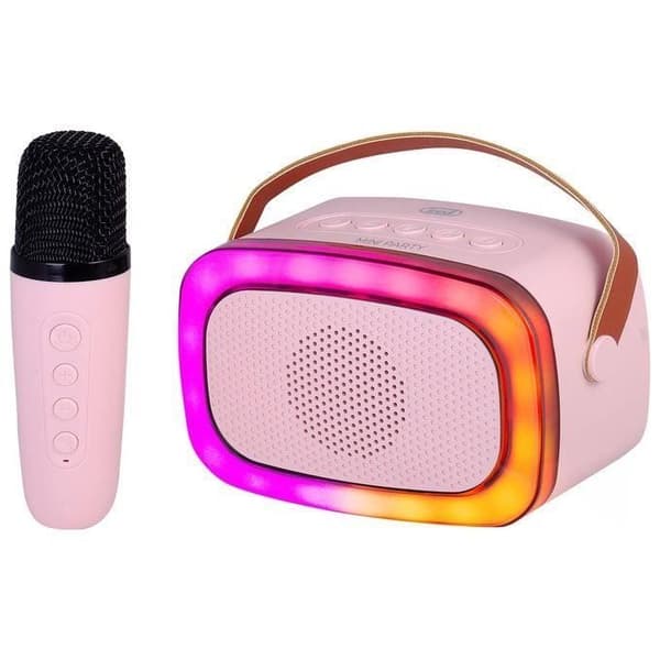 Bärbar Karaoke Högtalare - Trevi - XR 8A01 - Bluetooth - Uppladdningsbart Batteri - Rosa