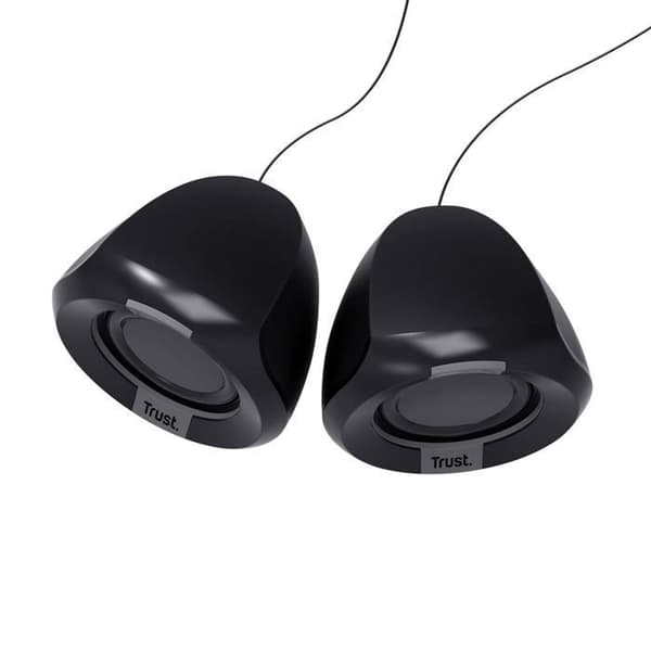 Kompakt PC-högtalare 2.0 - Trust - 8W - USB - 3,5 mm AUX-uttag - Trådbunden volymkontroll