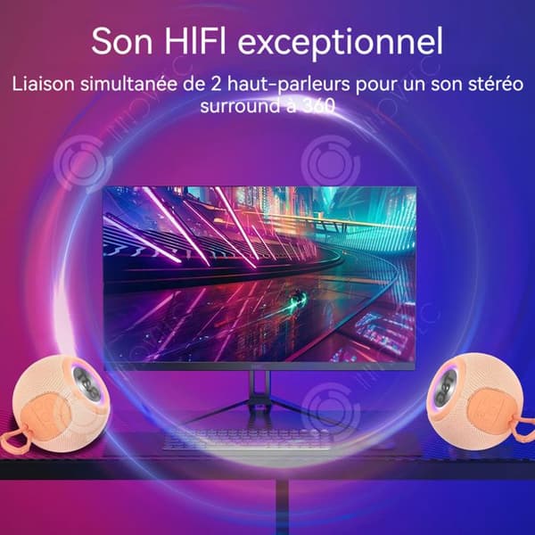 INN Högtalare Mini Bluetooth 5.0 10 meter effektiv räckvidd bärbar Bluetooth-högtalare Bluetooth-ansluten högtalare med LED