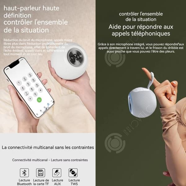 INN Mini bluetooth högtalare 5.0 med LED 10 meters effektiv räckvidd bärbar bluetooth högtalare ansluten bluetooth högtalare b