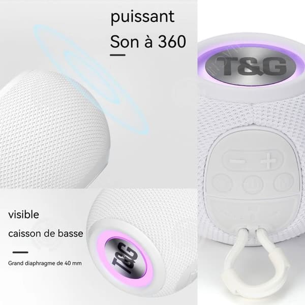 INN Mini bluetooth högtalare 5.0 med LED 10 meters effektiv räckvidd bärbar bluetooth högtalare ansluten bluetooth högtalare b