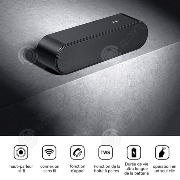 INN bluetooth högtalare 10 timmars speltid 23x6x6cm mottagningsavstånd 10-15 meter lätt bärbar bluetooth högtalare nr