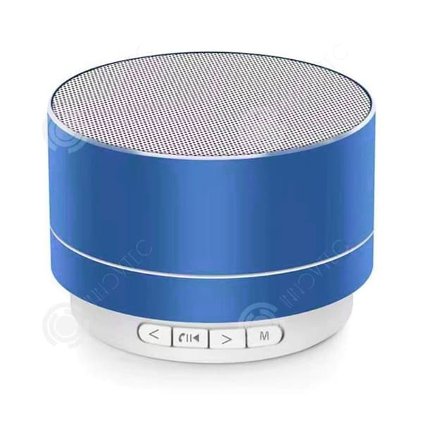 INN Bluetooth-högtalare Aluminiumlegering Mini-högtalare Plug-in-kort Trådlös LED-ljus Present Subwoofer