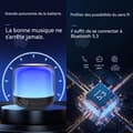 Miniatyrbild 3 av 4: INN Bluetooth Speaker Mini Desktop Subwoofer med Ambient Light Speaker Gift Färgglada ljuseffekter