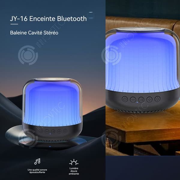 INN Bluetooth Speaker Mini Desktop Subwoofer med Ambient Light Speaker Gift Färgglada ljuseffekter