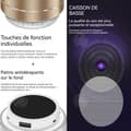 Miniatyrbild 3 av 4: INN Bluetooth-högtalare Aluminiumlegering Mini-högtalare Plug-in-kort Trådlös LED-ljus Present Subwoofer