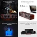 Miniatyrbild 3 av 4: INN Stereo Bluetooth-högtalare i trä med fyra högtalare med kraftfull bas 12W snygg trådlös Bluetooth-högtalare