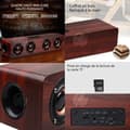 Miniatyrbild 2 av 4: INN Stereo Bluetooth-högtalare i trä med fyra högtalare med kraftfull bas 12W snygg trådlös Bluetooth-högtalare