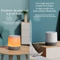 Miniatyrbild 4 av 4: INN Bluetooth-högtalare 1800mAh bluetooth 5.2 vitt brus sömnassistent variabel intensitet med 5 hastigheter 16 naturliga ljud högtalare