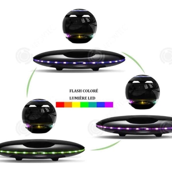 INN Magnetic Lift Speaker 360 graders rotation och trådlös Bluetooth 4.0 LED flytande högtalare med mikrofon och