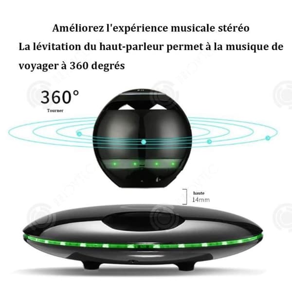 INN Magnetic Lift Speaker 360 graders rotation och trådlös Bluetooth 4.0 LED flytande högtalare med mikrofon och