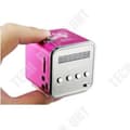 Miniatyrbild 3 av 4: TD® Minihögtalare 4gb Rosa MP3 USB MIC SD FM Portabel korthögtalare Subwoofer TD-V26