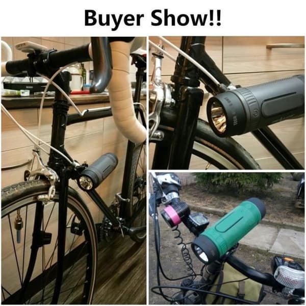 TD® Bluetooth-högtalare LED-lampa bärbar multifunktion vattentät kraftfulla trådlösa högtalare för cykel Sport USB fm SD-kort