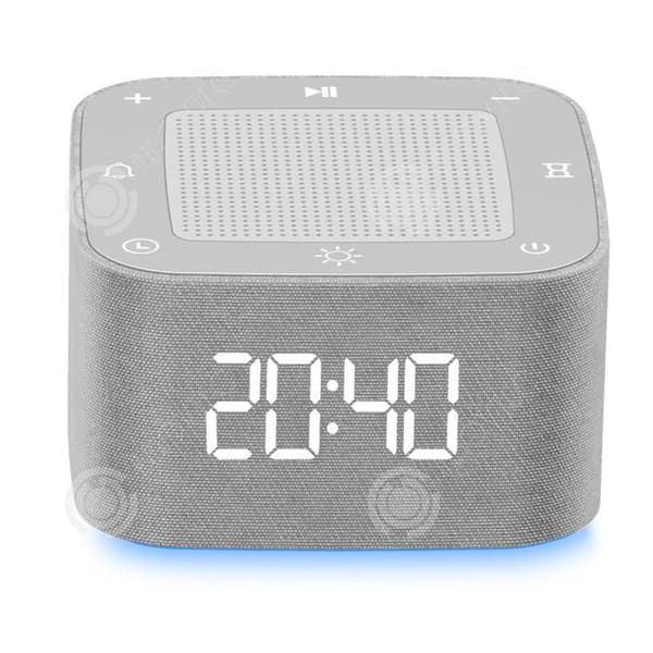 INN multifunktionell white noise Bluetooth-högtalare Med nattljus och tidsdisplay Högtalare hjälper till med avkoppling 20 ljud