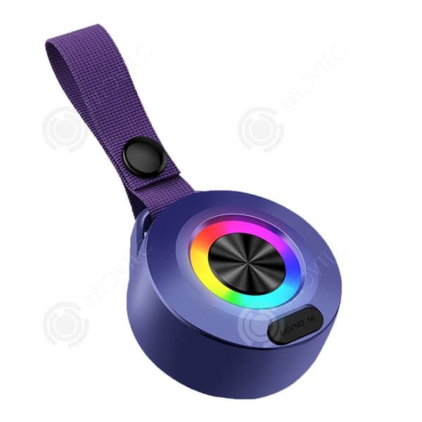 INN Bluetooth 5.0-högtalare Vibrerande bas Bärbar lanyard Vattentät design Lång standby-ljuseffekt med sju färger