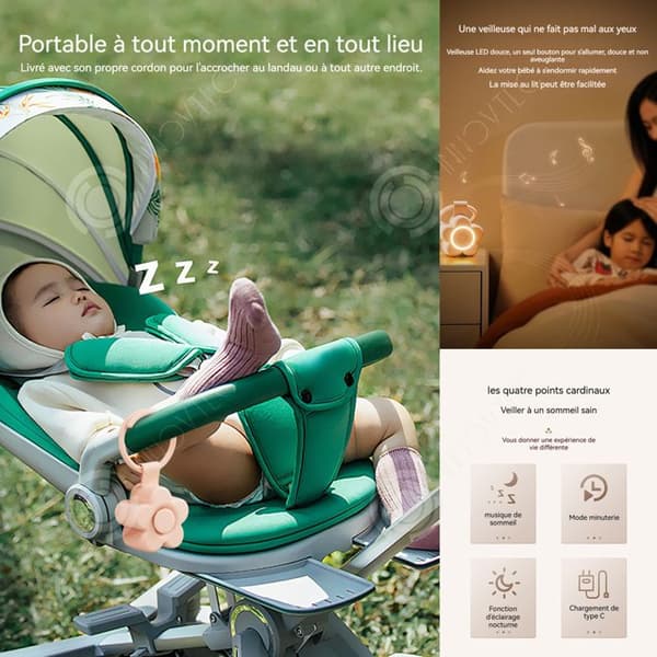 INN Flower white noise maskin med 20-ljuds nattljus Bokhylla högtalare Bokhylla högtalare Med relaxation suspension loop