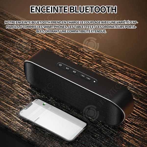 INN Bluetooth-högtalare Intelligent röstassistent trippelljudeffekt 60w 5.3 Bluetooth-version 48HZ-20KHz 6800mah batteri svart