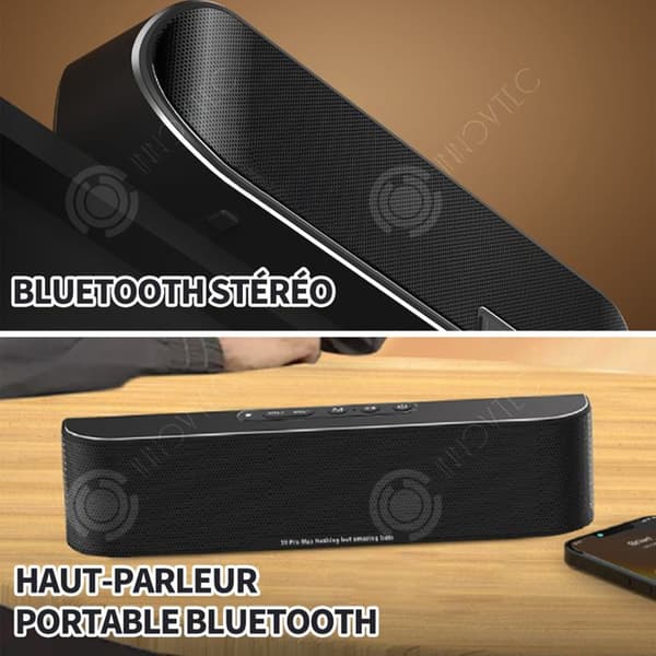 INN Bluetooth-högtalare Intelligent röstassistent trippelljudeffekt 60w 5.3 Bluetooth-version 48HZ-20KHz 6800mah batteri svart