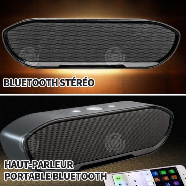 INN Bluetooth-högtalare dubbla interna magnetiska högtalare 2.0ch 6w överföringsavstånd 10m 60Hz-20KHz 215x45x58mm Svart