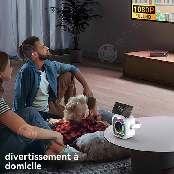 INN Bluetooth Speaker 5.3 Colorful Ambient Lighting Effects Håller mobiltelefon Surround Sound Megafon Kraftfull högtalare