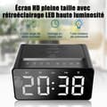 Miniatyrbild 2 av 4: INN Bluetooth Ljudspegel Bärbar Trådlös Bluetooth-högtalare Digital väckarklocka Radioklocka Studentväckarklocka Datorljud Svart