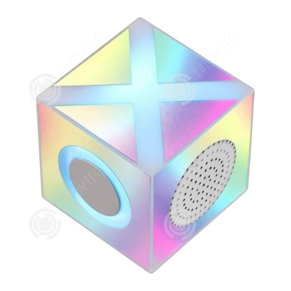 INN Bluetooth-högtalare BT V5.3 6x6x6 cm Bärbar högtalare med kraftfull bas 360 graders stereoparning Bluetooth-högtalare