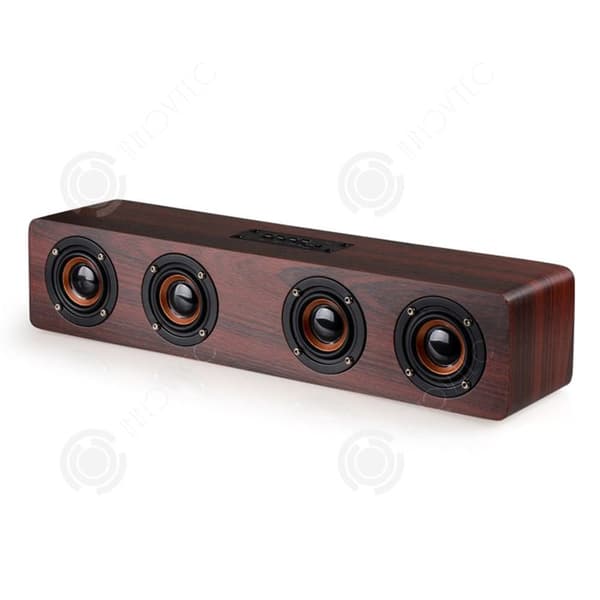 INN 12w trådlös bluetooth-högtalare i trä stöd TF-kort bluetooth och smart och kompatibel aux-uppspelning