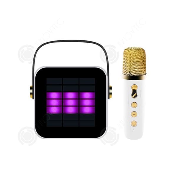 INN Karaoke Machine Bluetooth-högtalare 2000mAh med 1 Bluetooth5.3 Mic Portable Colorful Lights Portable Karaoke Machine