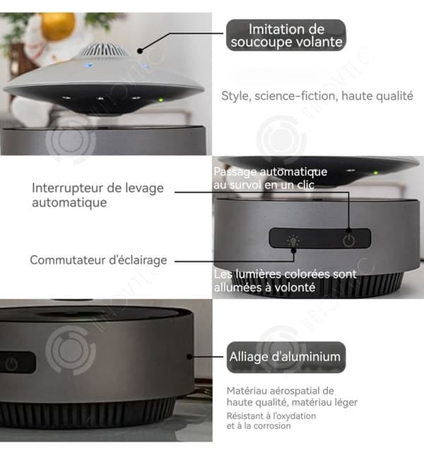 INN Bärbar bluetooth-högtalare automatisk lyftande magnetisk levitation känsla av lyx hemmabruk bluetooth-högtalare LED