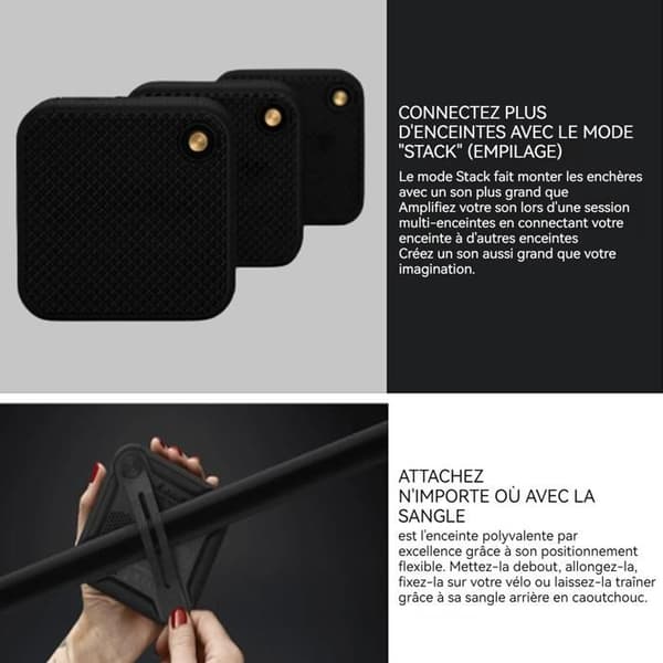 INN Bärbar bluetooth-högtalare 1200mah bluetooth 5.2 IPX67 vattentät 15 timmars uppspelning 70db 15m effektivt avstånd snabbladdning