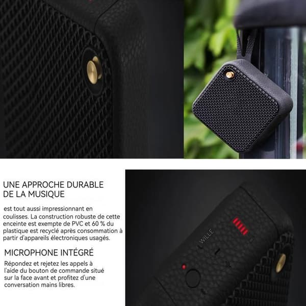 INN Bärbar bluetooth-högtalare 1200mah bluetooth 5.2 IPX67 vattentät 15 timmars uppspelning 70db 15m effektivt avstånd snabbladdning