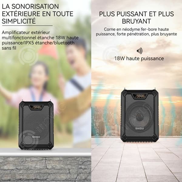 INN-högtalare 50 meter överföringsavstånd 6-8 timmar högeffekt multifunktionell utomhushögtalare batteritid