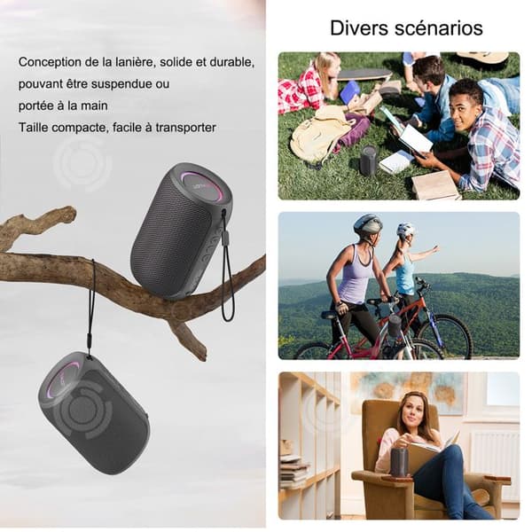 INN Bluetooth-högtalare 9x9x12,8 cm 3000mAh BT 5.2 Mini Bärbar Bluetooth-högtalare Trådlös PA-högtalare Bluetooth-högtalare
