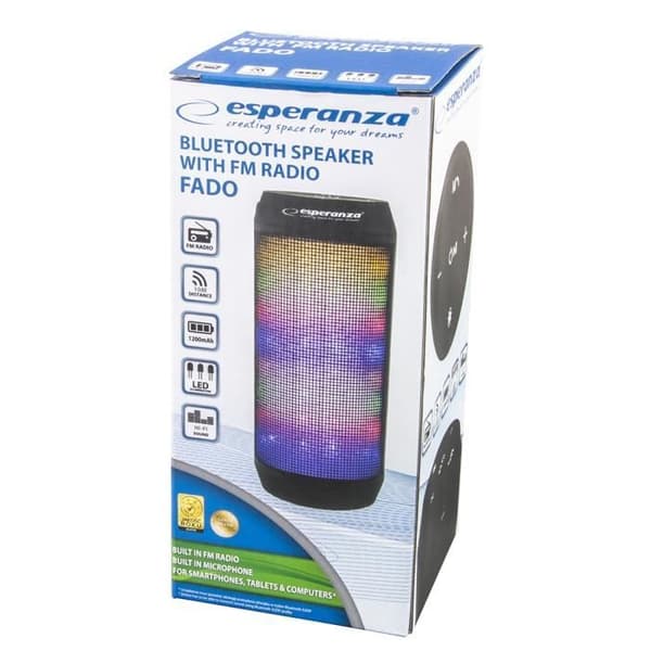 Bluetooth-högtalare - Esperanza - EP133K - Svart - FM - USB - microSD