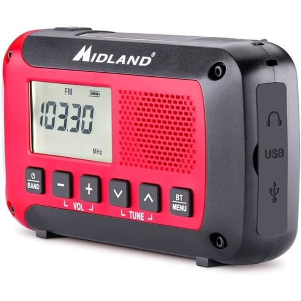 Nödradio - Midland - ER250 BT - Bluetooth - Powerbank - Väderbeständig